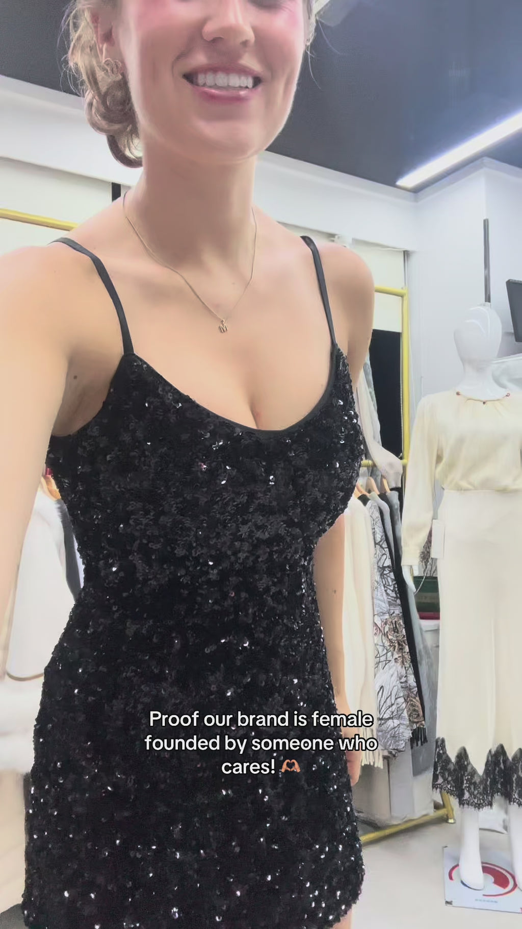 SEQUINS BLACK MINI